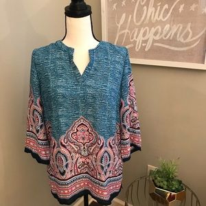 Ava Christine V-Neck Boho Tunic